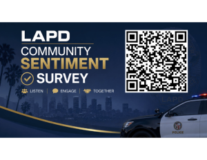 LAPD Community Sentiment Survey with QR Code